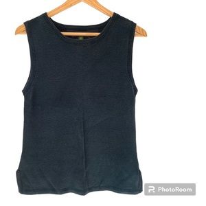 Vintage Original Island Sport Silk Cotton Blend Sweater Vest/Tank in Black